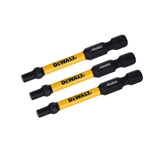 Dewalt Flextorq Screwdriver Bit 3 Pack - 57mm Hex4 - Impact Absorption - Auzzistore
