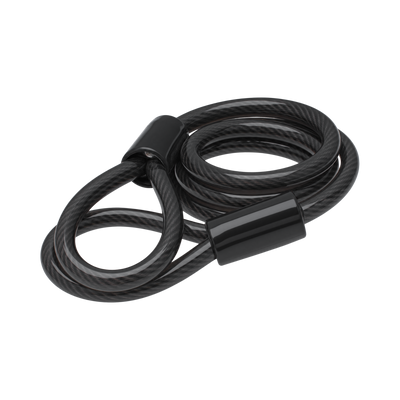 Syneco 1.2m Security Cable Lock - PVC Coated - Easy Storage - Black