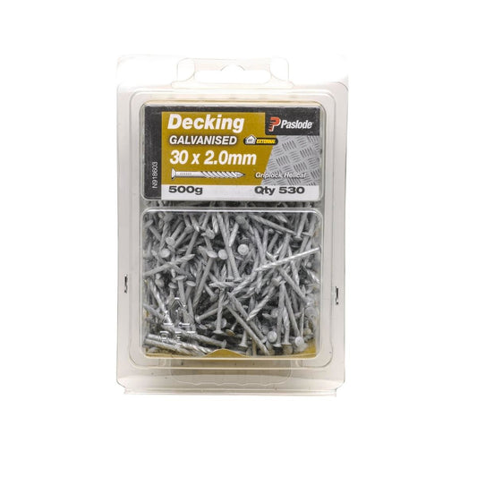 Paslode Griplock Nails 30mm x 2mm Galvanised Steel 500g Pack - Auzzistore