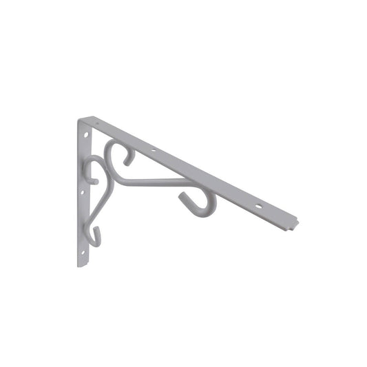 Carinya Scroll Stayed Bracket 300x300mm White Steel Heavy Duty - Auzzistore