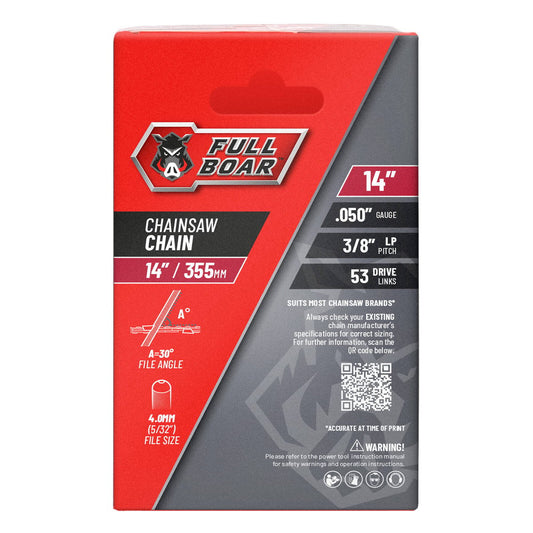 Full Boar 14" Chainsaw Chain - 355mm - Semi Chisel - 53 Drive Links – view 2 - Auzzistore