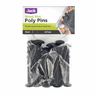 Jack Weed Matt Poly Peg - 25mm x 115mm - Plastic - UV Stabilised - 20 Pack