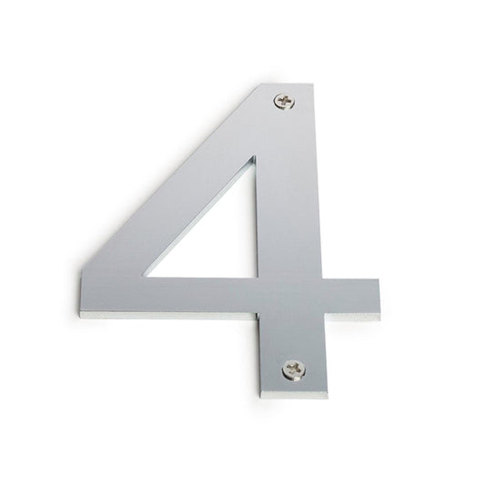 Sandleford 100mm Stainless Steel House Number 4 - Durable - Easy Fit