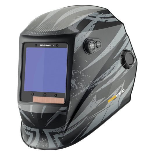 Bossweld Firestorm Welding Helmet - Variable Shade 4-8 / 9-13 - 100 x 93mm Viewing Area - Lightweight & Durable - Auzzistore
