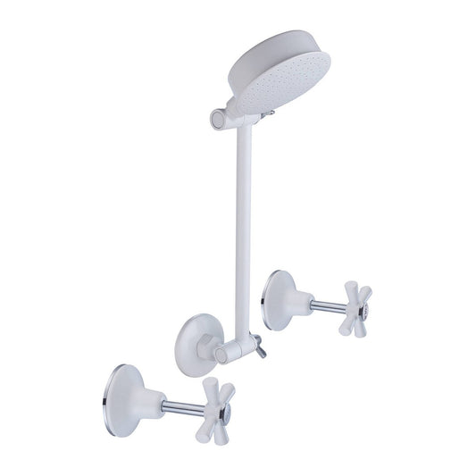 Shaw Mason Shower Set - 4 Star - 7.5L Min - White - Brass Construction