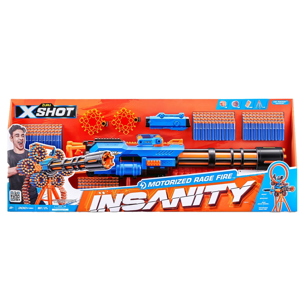 Zuru XShot Insanity Motorised Rage Fire 300 Darts