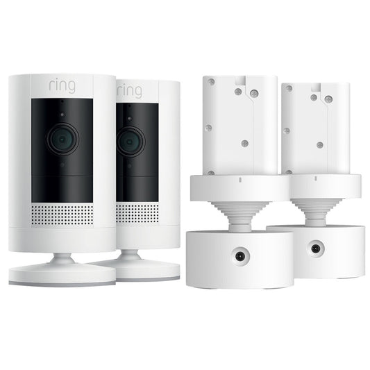 Ring Stick Up Cam 2 Pack with Pan-Tilt Mount, 1080p HD, Indoor/Outdoor, Wi-Fi - Auzzistore