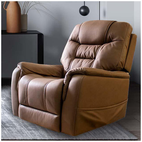 Mlily Jackson Ezy Motion Warwick Fabric Lift Recliner with 4 Motors Brown