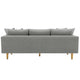 VDL Designs Crown Fabric Sofa Light Grey – view 6