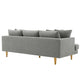 VDL Designs Crown Fabric Sofa Light Grey – view 5