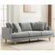 VDL Designs Crown Fabric Sofa Light Grey – view 10