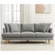 VDL Designs Crown Fabric Sofa Light Grey – view 3