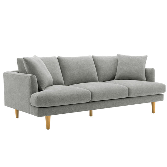 VDL Designs Crown Fabric Sofa Light Grey – view 2 - Auzzistore