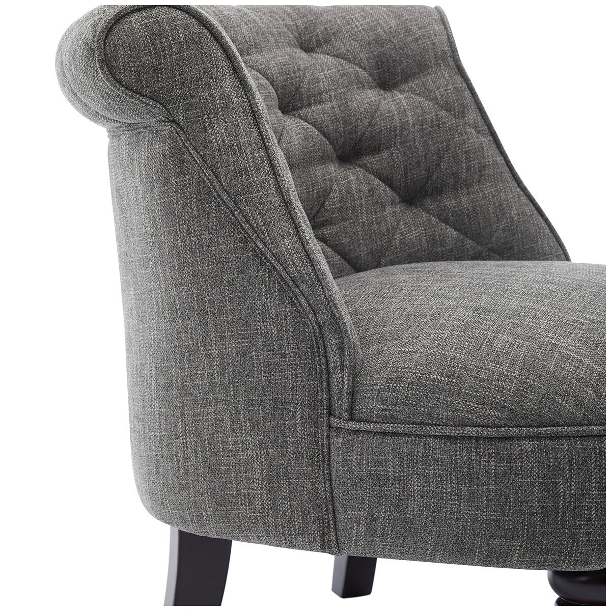 Slipper Accent Chair Dark Grey