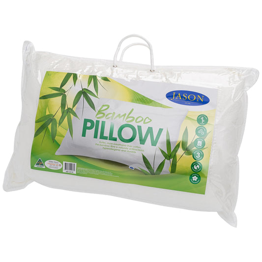 Jason Bamboo Blend Pillow Medium - 450 x 750 mm, Antibacterial, Machine Washable