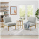 Thomasville 3 Piece Accent Chair And Side Table Set Fabric Upholstered Armless