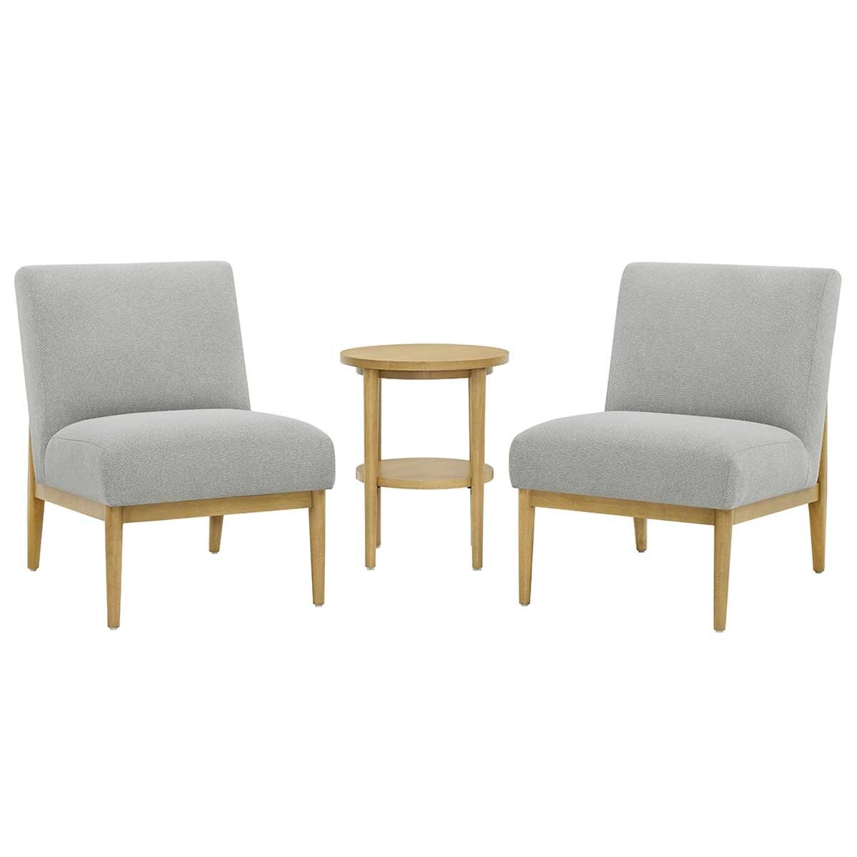 Thomasville Fabric Chair And Accent 3 Piece Table Set