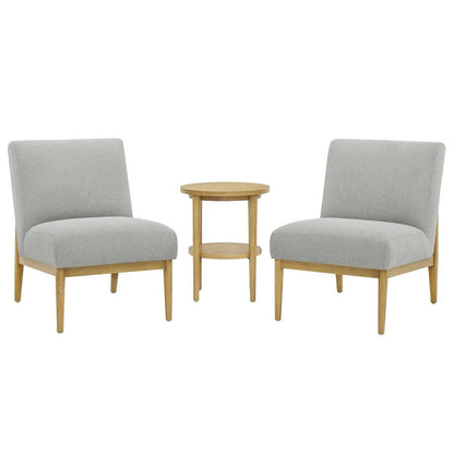 Thomasville Fabric Chair And Accent 3 Piece Table Set