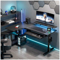 Eureka L Shaped Electric Standing Desk Left Side ERK-L60L-B-PRO-US Black