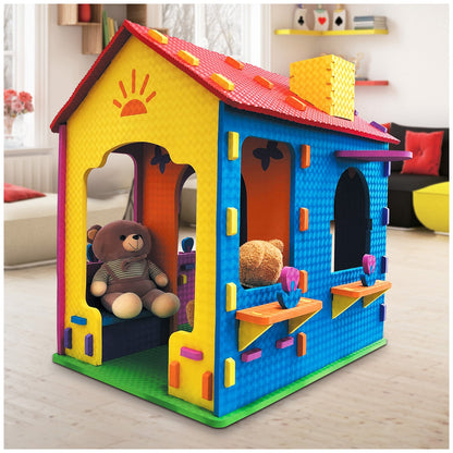 Funhouse EVA Foam Playhouse for Kids - Two-Room Design | Soft & Durable | Vibrant Colors | 107 X 80 X 118 cm Size