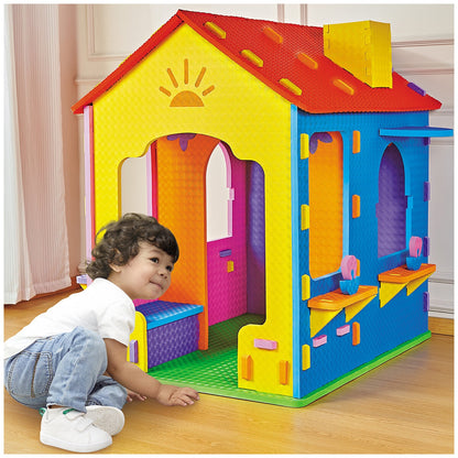 Funhouse EVA Foam Playhouse for Kids - Two-Room Design | Soft & Durable | Vibrant Colors | 107 X 80 X 118 cm Size