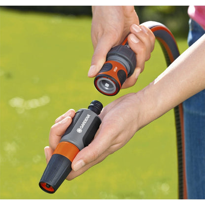 Gardena Water Stop Hose Connector 19mm Plastic Soft Grip Durable