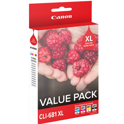 Canon CLI-681 XL Ink Cartridge Value Pack CLI681XLVP - Auzzistore