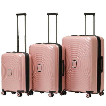 Tosca Eclipse 3 Piece Luggage Set Rose Gold