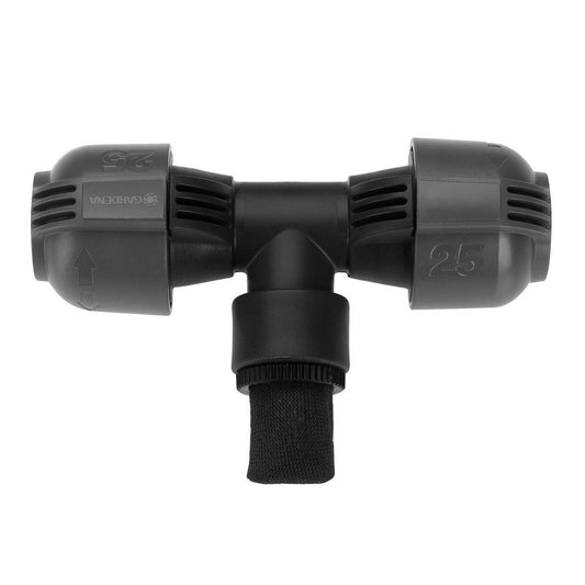 Gardena 25mm x Female Thread Pipeline T Piece - Black - Durable Connection – view 2 - Auzzistore