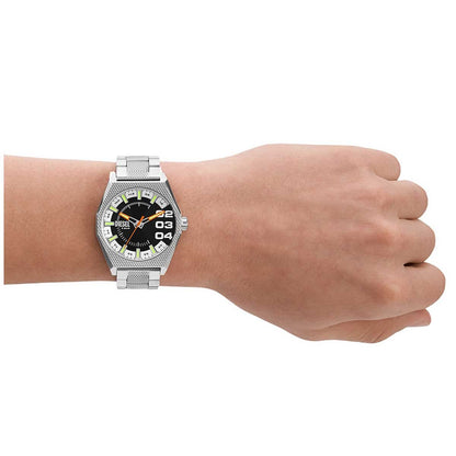 Diesel Scraper Stainless Steel Men's Watch DZ2172 43mm Black Sunray Dial Stainless Steel Bracelet