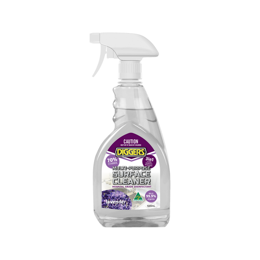 DIGGERS™ Multi-Purpose Surface Cleaner - 500ml - Denatured Alcohol - Lavender Scent