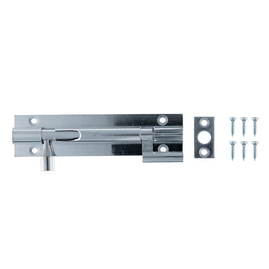 Taskmaster Chrome Plated Offset Necked Barrel Bolt 100mm - Solid Brass – view 2 - Auzzistore