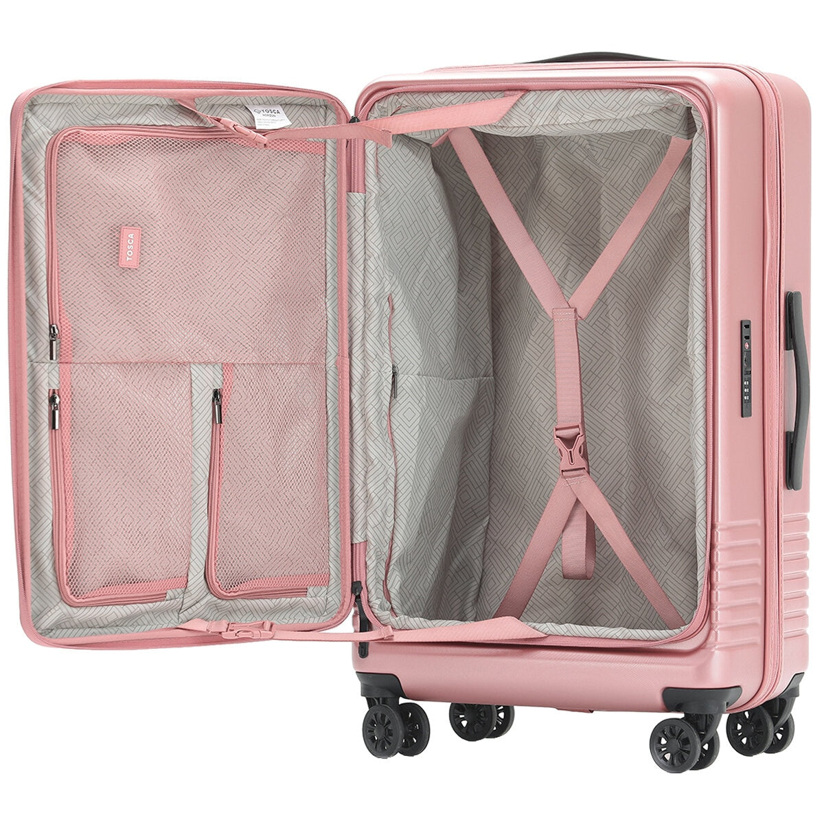 Tosca Horizon 2 Piece Luggage Set Medium And Large Dusty Rose