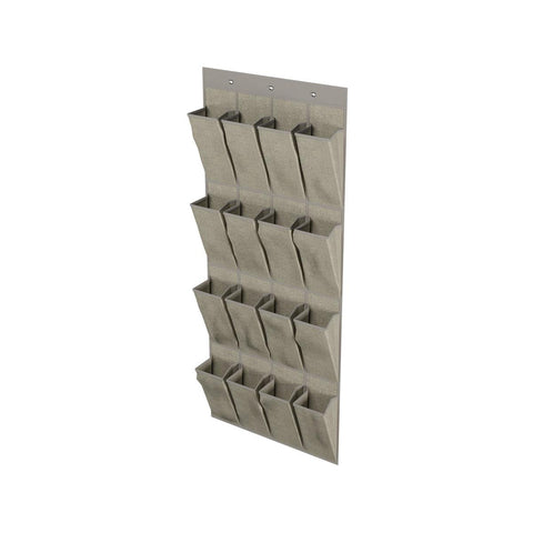 Flexi Storage Wardrobe Ash 16 Pocket Hanging Organiser - 440mm x 1120mm - Space-efficient Storage - Auzzistore