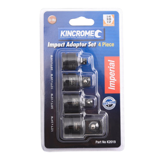 Kincrome 4 Piece Impact Adaptor Set - Cr-Mo Steel - Durable Design – view 2 - Auzzistore