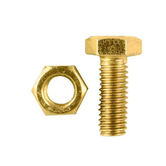 Pinnacle Hex Bolt and Nut - M6 x 16mm - Yellow Zinc - Hi Tensile - 10 Pack - Auzzistore