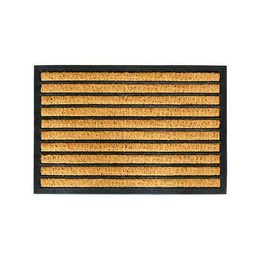 Panama Strip Coir Outdoor Mat - 40 x 60cm - Non-Slip - Durable - Easy Clean