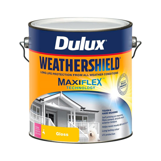 Dulux Weathershield Exterior Paint - Extra Bright Gloss - 4L - 4.44kg - Auzzistore