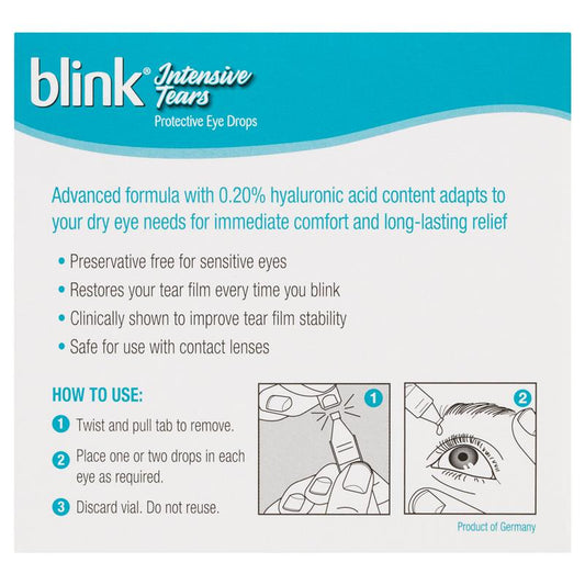 Blink Intensive Tears - 0.4 mL x 20 Vials - Auzzi Store