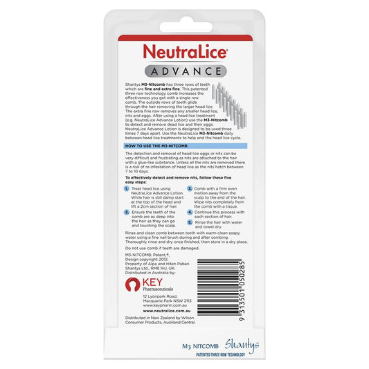 Neutralice Nit Comb M3 - Effective Lice Detection and Removal-Auzzi Store