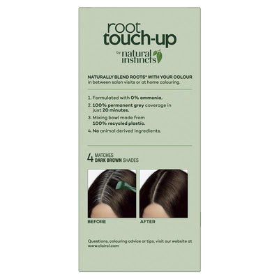 Clairol Root Touch Up Natural Instincts 4 Dark Brown - Permanent Hair Colour (35g)