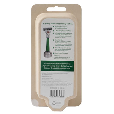 Bulldog Original Glass Razor Kit, 5-Blade Cartridge & Recyclable Stand