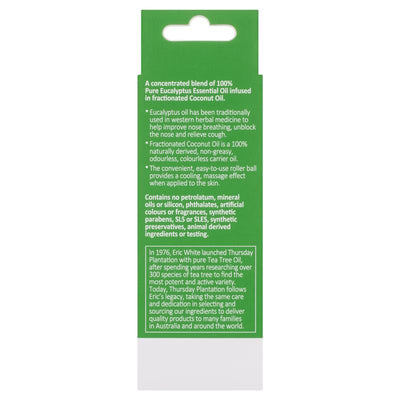 Thursday Plantation Breathe Easy Eucalyptus Oil Roll On 9ml - Natural Respiratory Relief