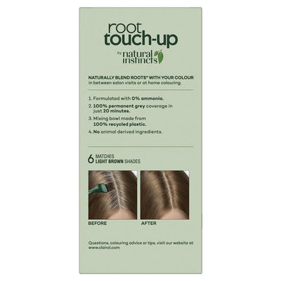 Clairol Root Touch Up Natural Instincts 6 Light Brown - Permanent Hair Colour (35g)