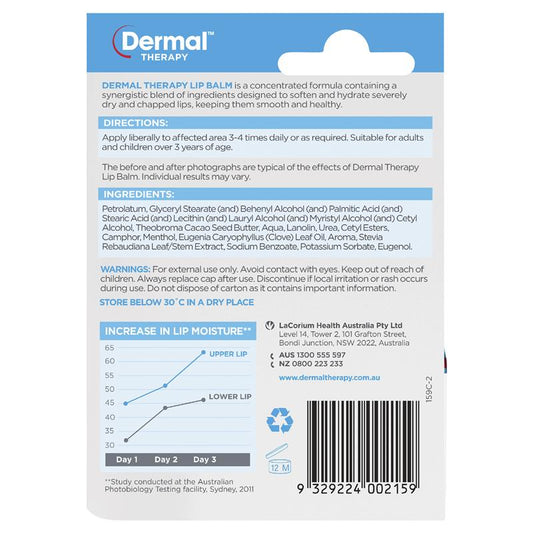 Dermal Therapy Ultra Moisturising Lip Balm Pot - 10g - Auzzi Store