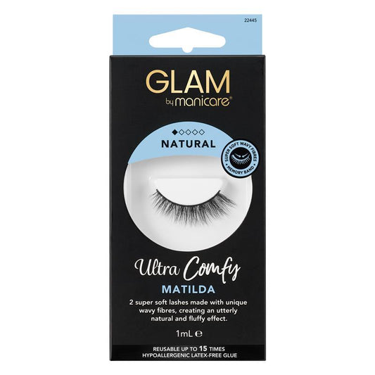 Glam By Manicare Matilda Ultra Comfy Lashes - Natural Look (2 Pairs)