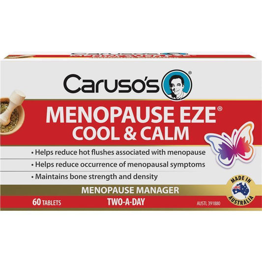 Caruso's Menopause EZE Cool & Calm 60 Tablets - Natural Relief for Menopausal Symptoms