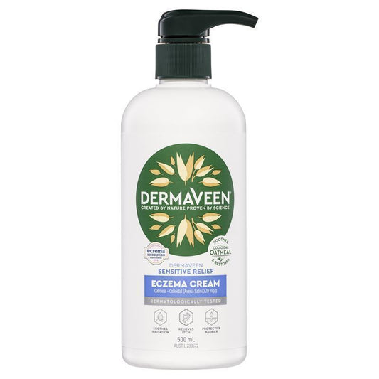 DermaVeen Sensitive Relief Eczema Cream - 500mL