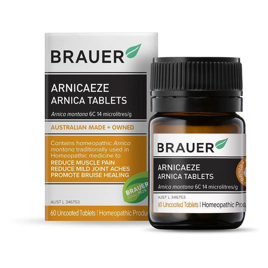 Brauer Arnicaeze 60 Tablets - Natural Muscle Pain Relief - Auzzi Store