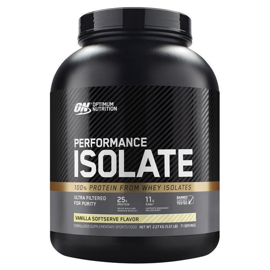 Optimum Nutrition Performance Isolate Vanilla Softserve 2.27kg - Premium Whey Protein - Auzzistore